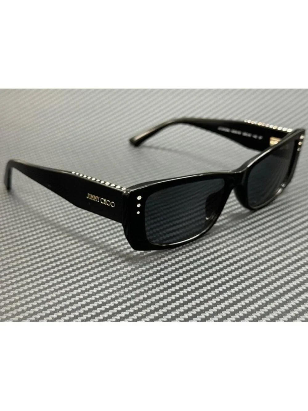 New Jimmy Choo Women Black Sunglasses 55-16-140